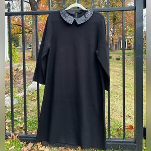 Hobbs London Sequin Collar Evie Sweater Dress NWT